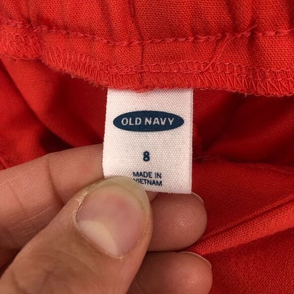 Old Navy Coral Cropped Skimmer Dress Pants Size 8 Casual Office - Picture 3 of 12